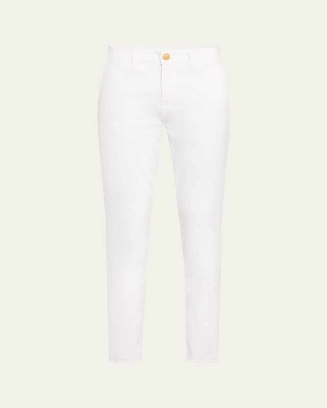 Cathy Cropped Slim Stretch Cotton Pants